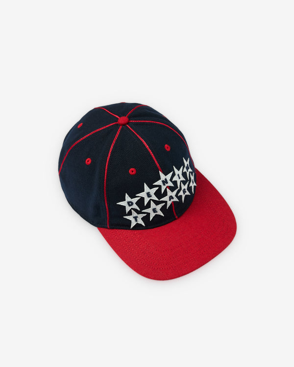 Denim Tears - Men's Star Logo Cap - (Blue/Red)
