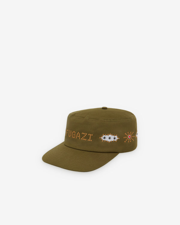 Fugazi - Men's Studded Pillbox Hat - (Olive)