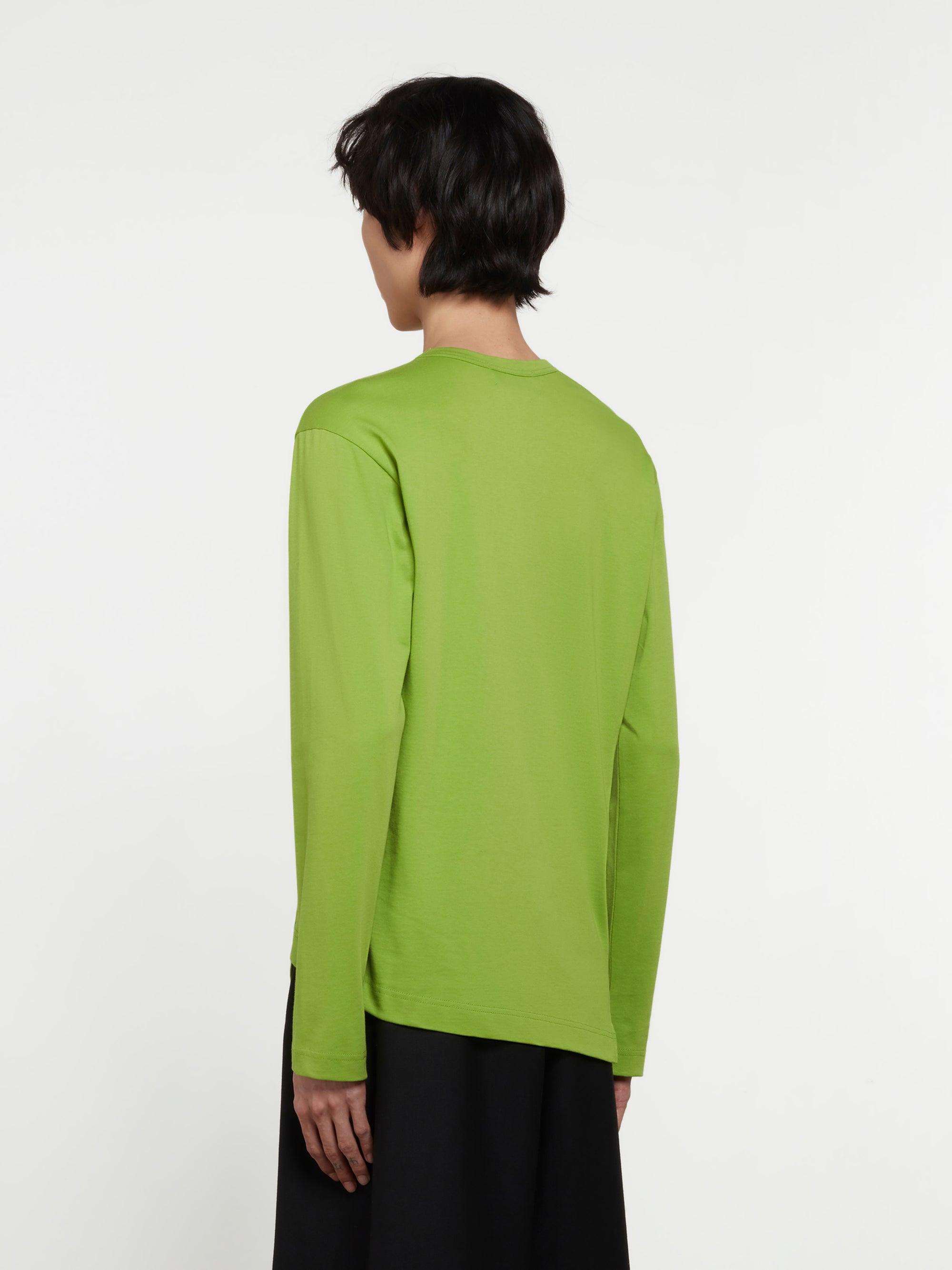 CDG Shirt - Lacoste Men’s Long Sleeve T-Shirt - (Green) view 3
