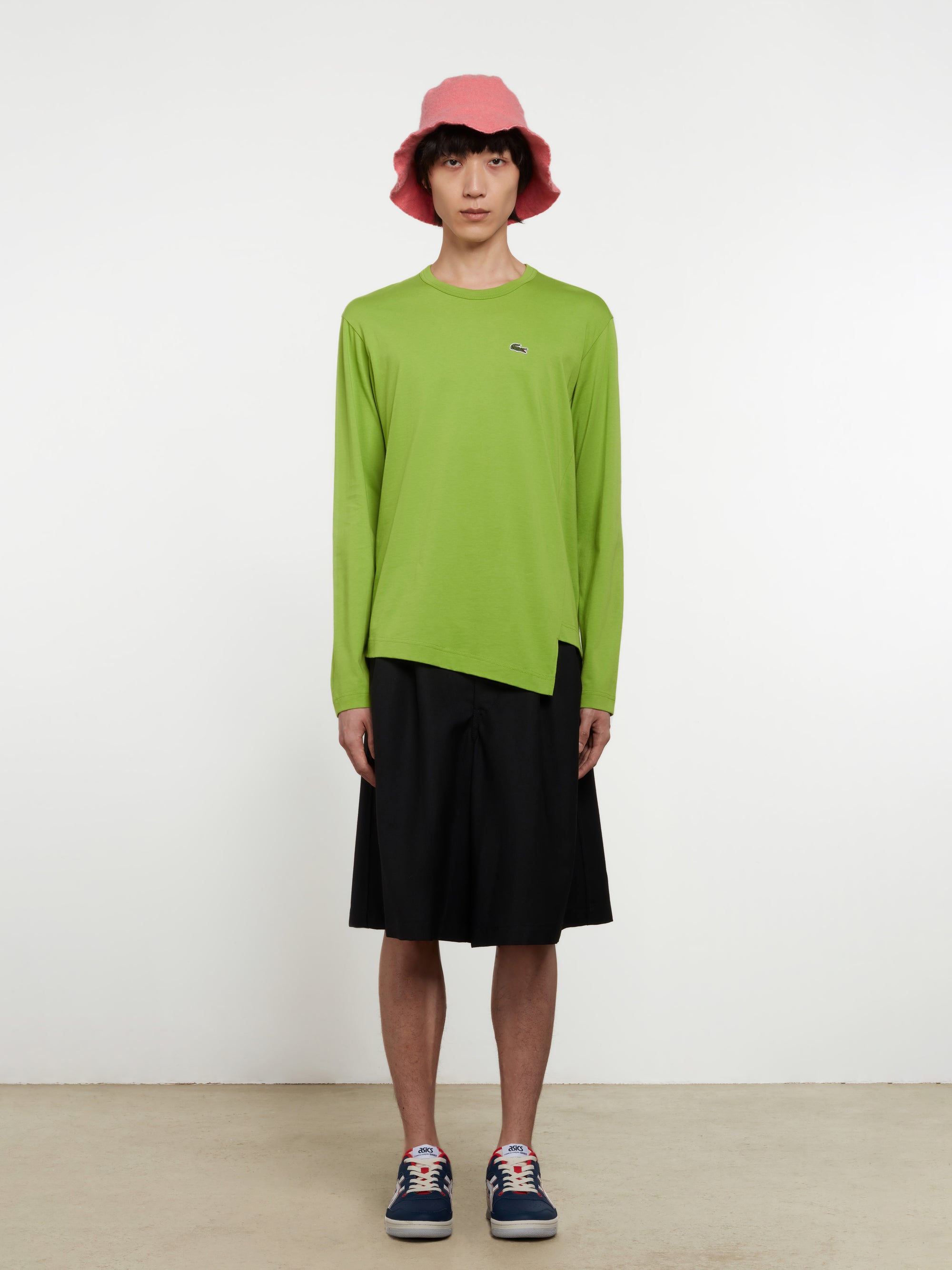 CDG Shirt - Lacoste Men’s Long Sleeve T-Shirt - (Green) view 4