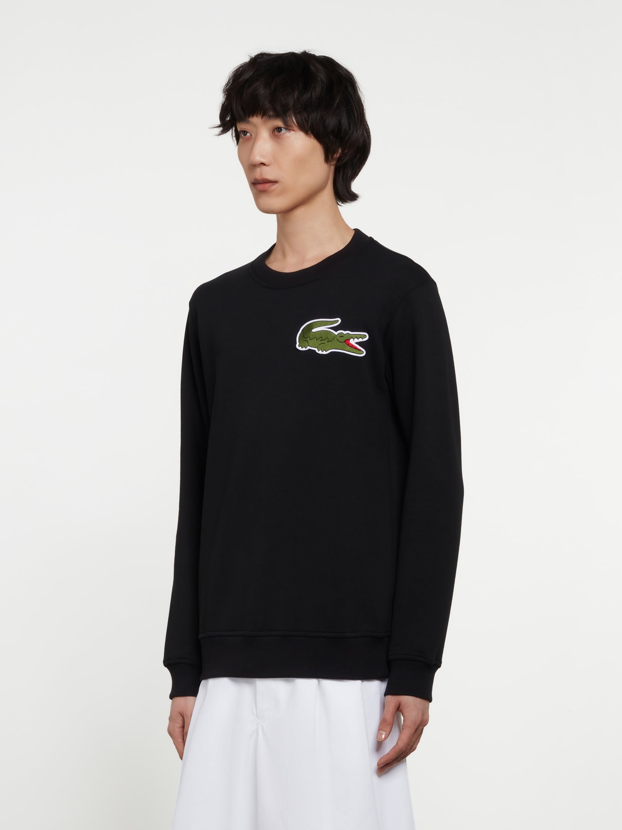 CDG Shirt - Lacoste Men's Cotton Sweatshirt - (Black) view 2