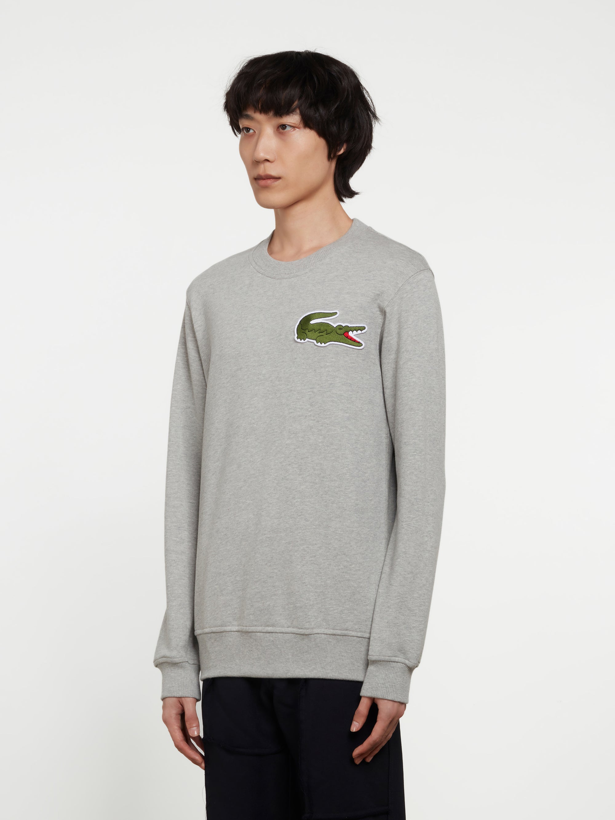 CDG Shirt - Lacoste Men's Cotton Sweatshirt - (Grey) view 2