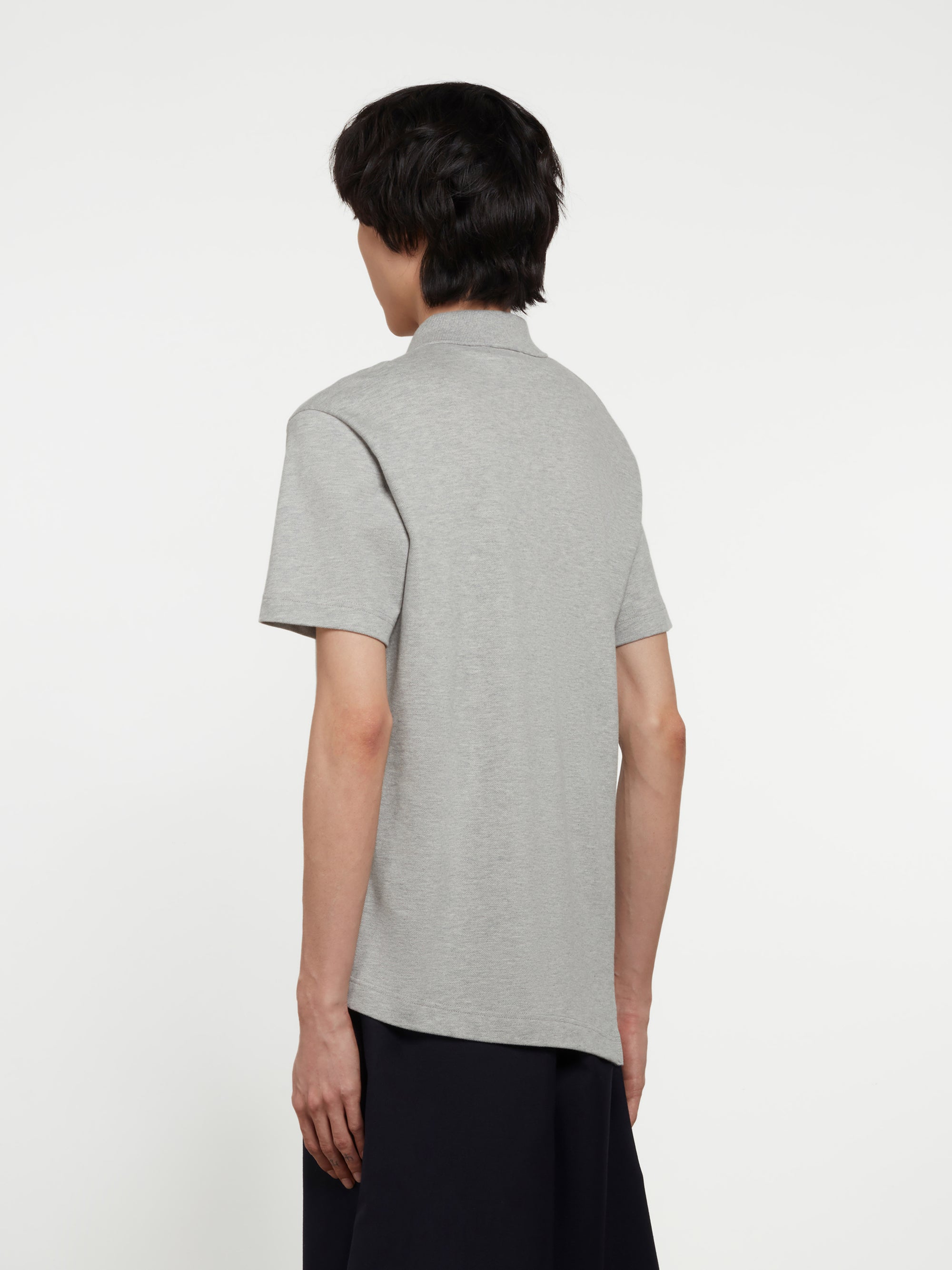 CDG Shirt - Lacoste Men's Asymmetric Polo Shirt - (Grey) view 3