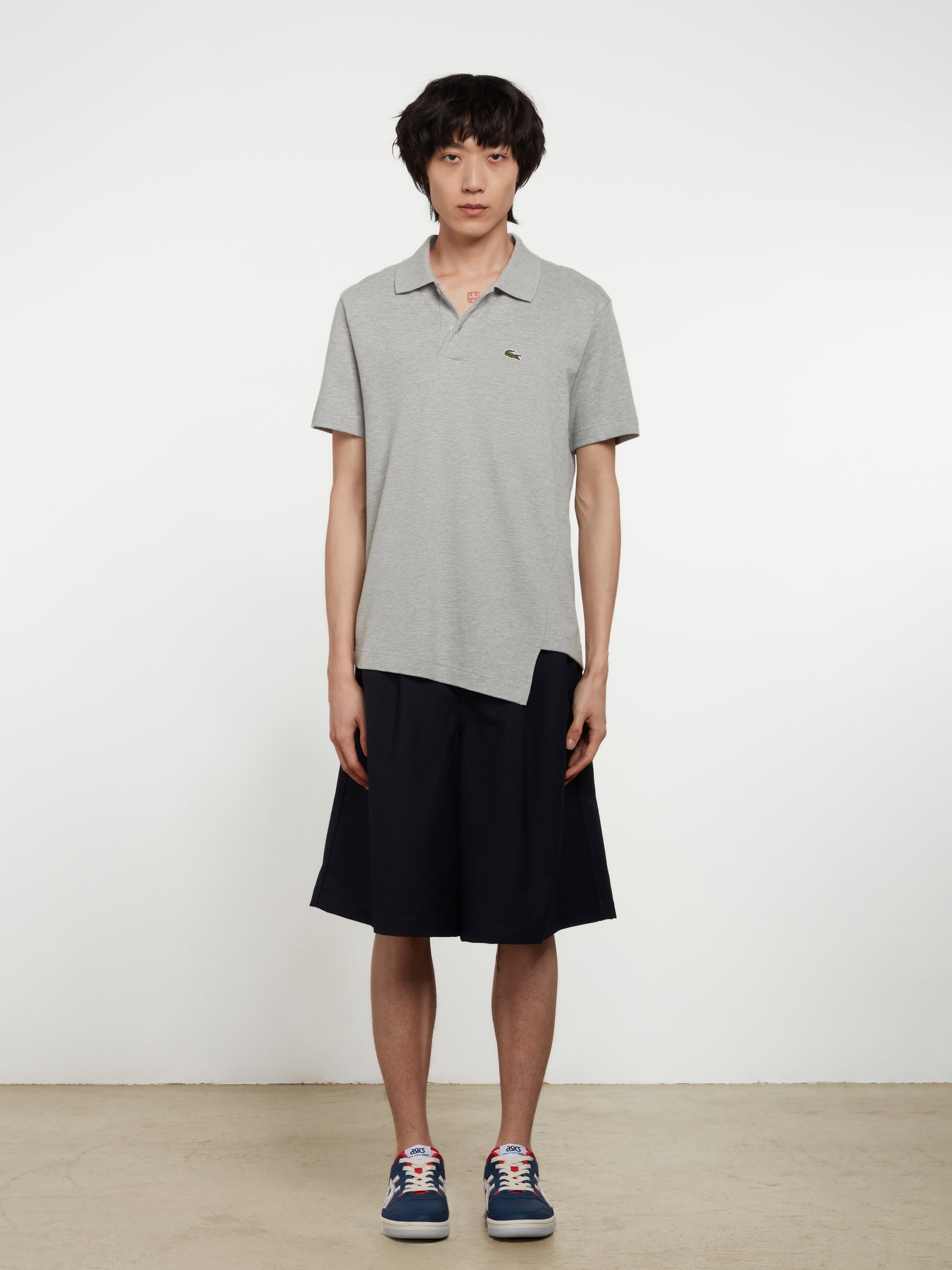 CDG Shirt - Lacoste Men's Asymmetric Polo Shirt - (Grey) view 4