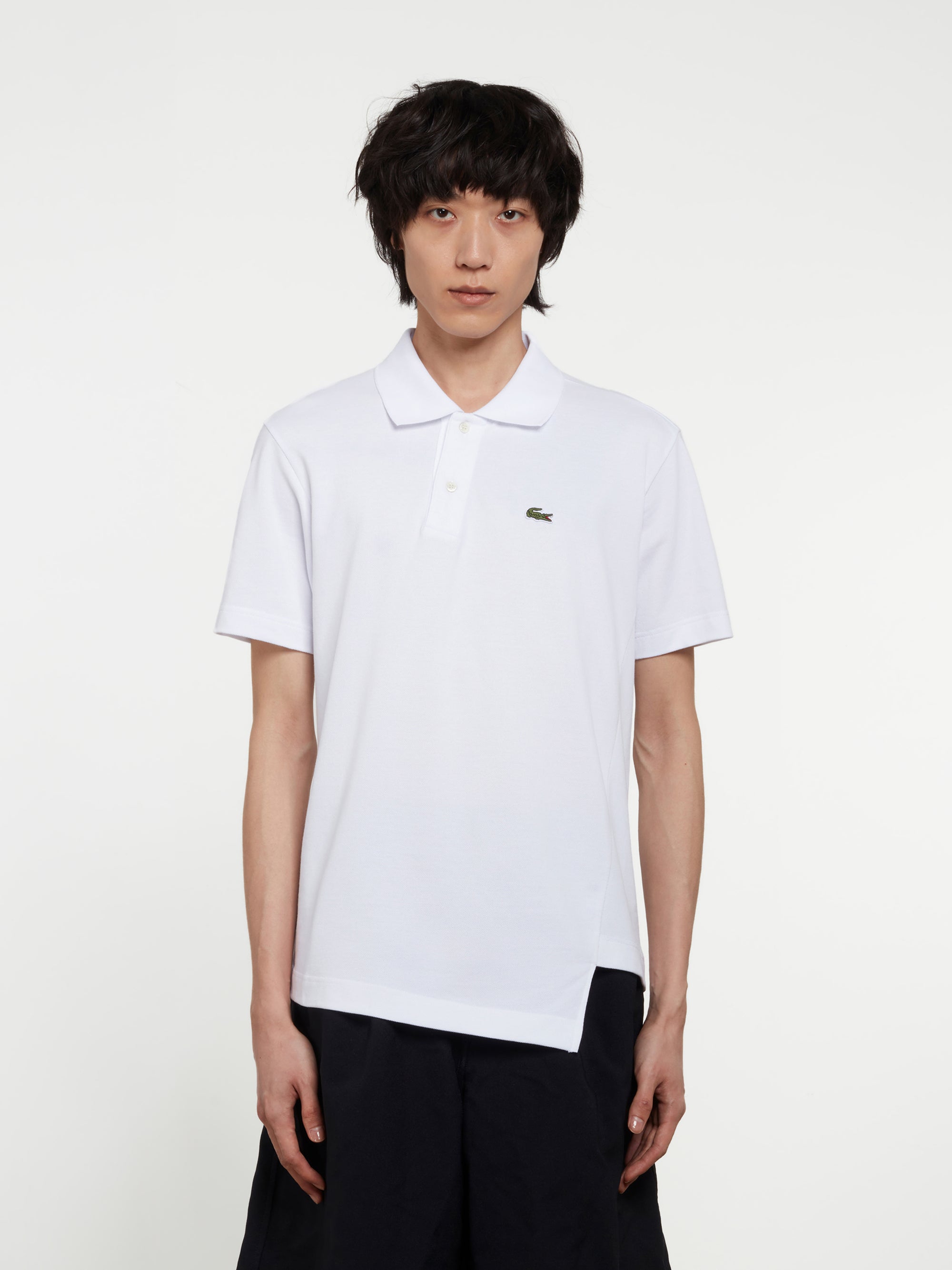 CDG Shirt - Lacoste Men's Asymmetric Polo Shirt - (White) view 1