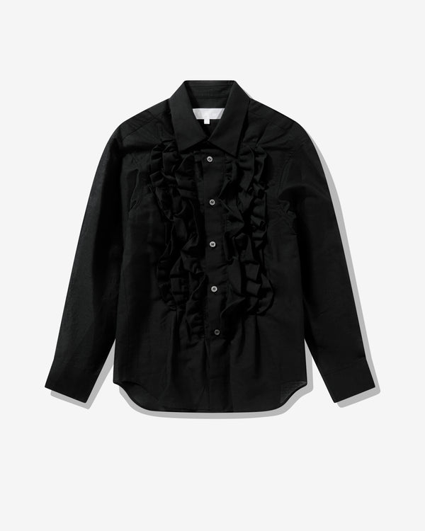Tao - Women's Frill Bib Shirt - (Black)