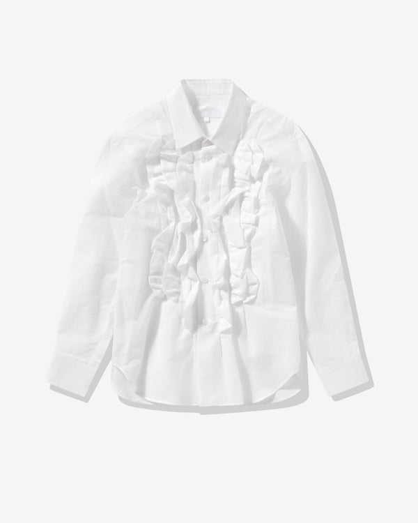 Tao - Women's Frill Bib Shirt - (White)