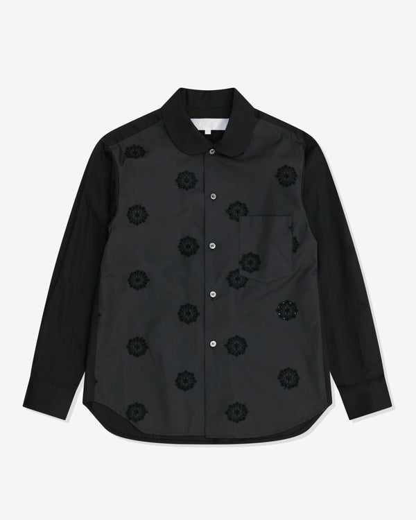 Tao - Women's Cotton Floral Embroidered Shirt - (Black)