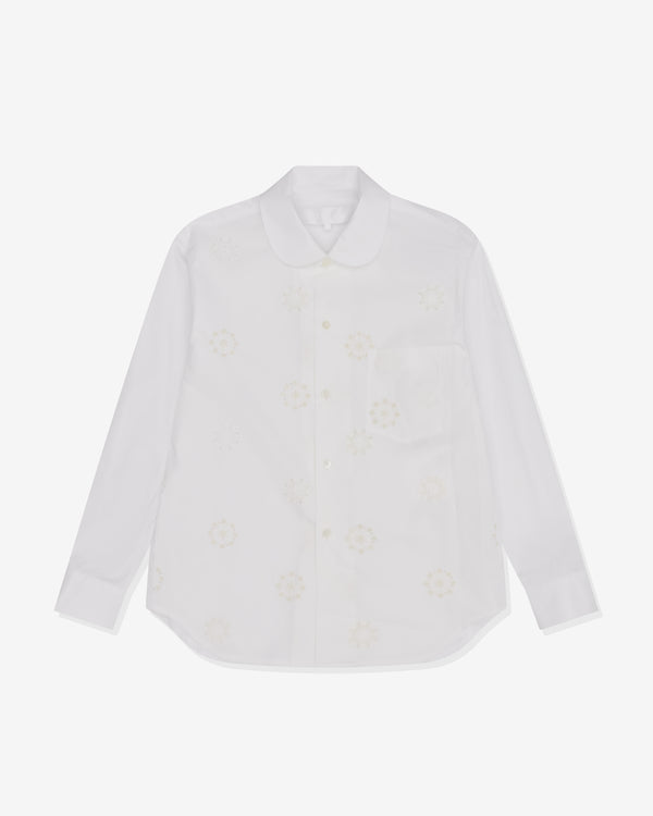 Tao - Women's Cotton Floral Embroidered Shirt - (White)