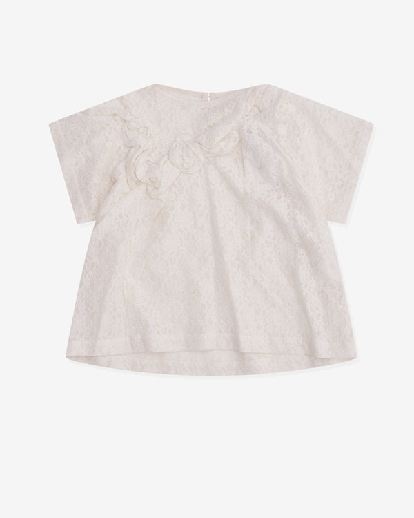 Tao - Women's Needle Lace Blouse - (Off-White)