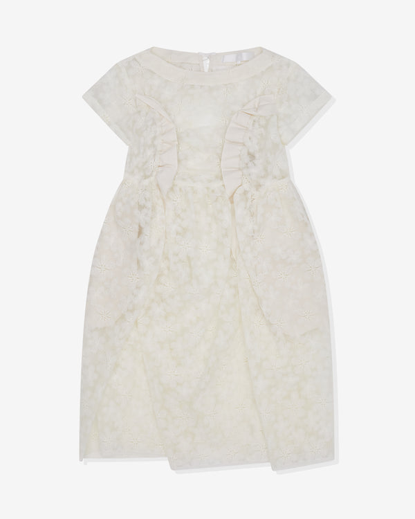 Tao - Women's Floral Embroidered Dress - (Natural)