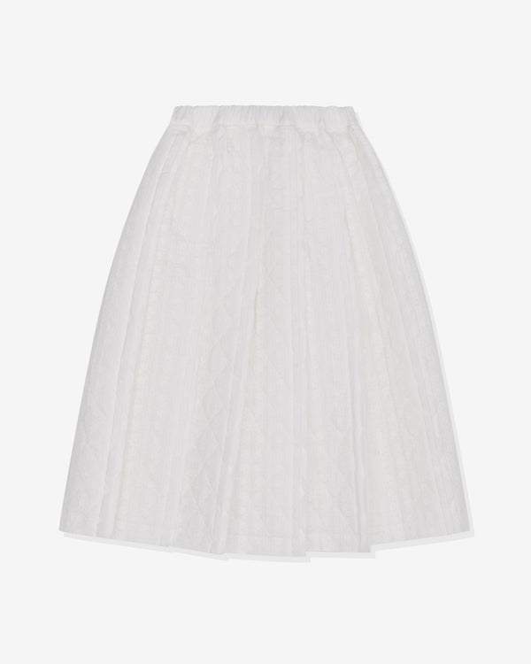 Tao - Women's Quilted Cotton Dobby Printed Skirt - (White)