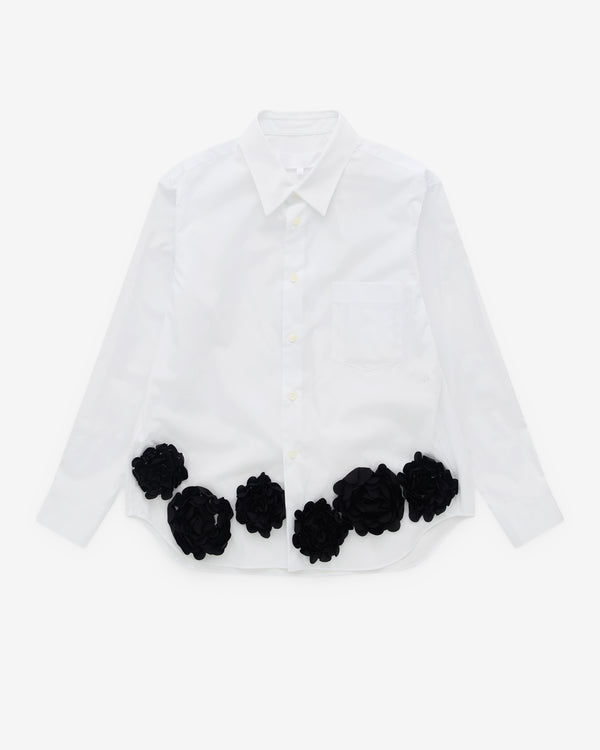 Tao - Women’s Floral Applique Shirt - (White)