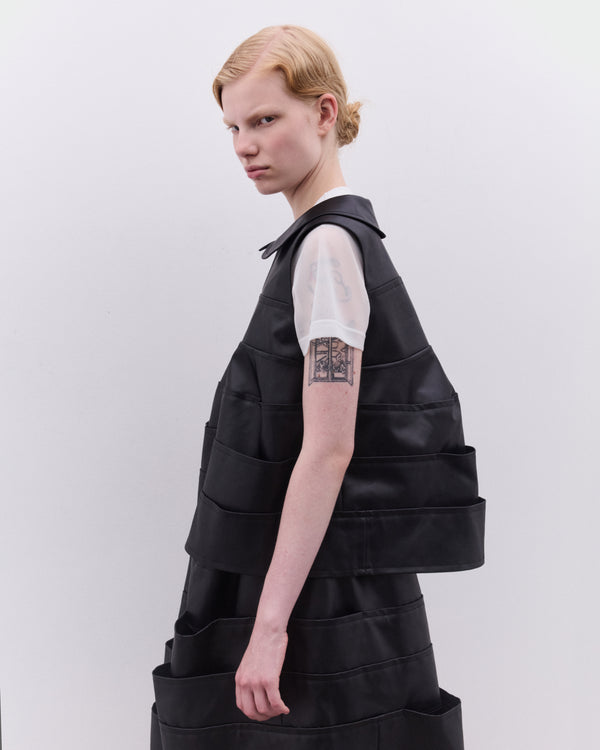 Tao - Women’s Vinyl Tiered Top - (Black)