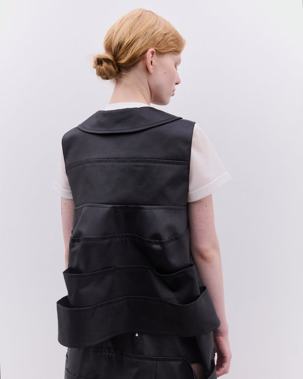 Tao - Women’s Vinyl Tiered Top - (Black)