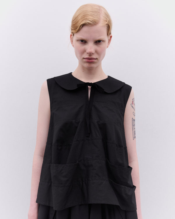 Tao - Women’s Cotton Tiered Top - (Black)