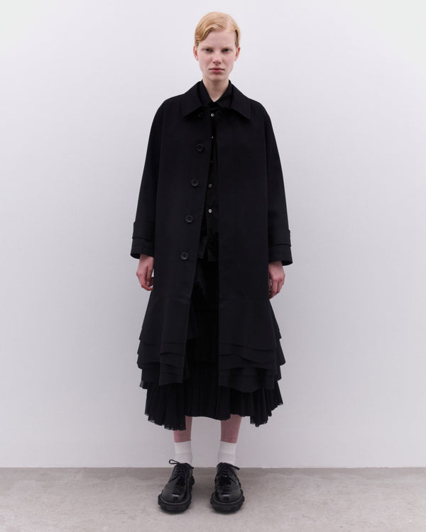 Tao - Women’s Ruffle Hem Coat - (Black)