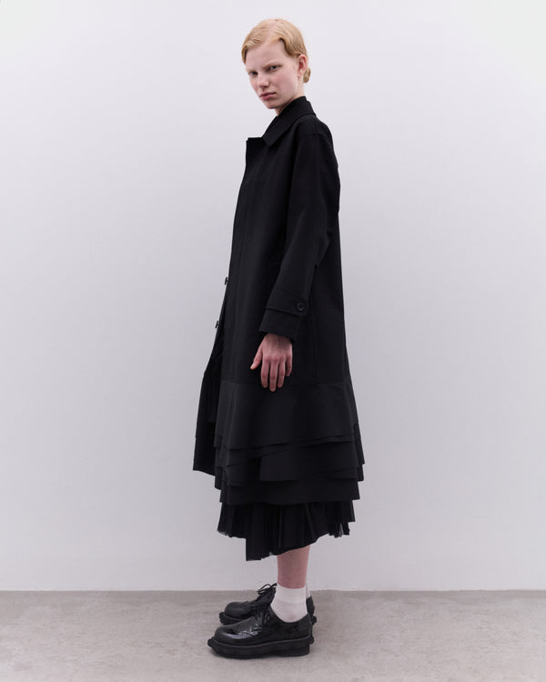 Tao - Women’s Ruffle Hem Coat - (Black)