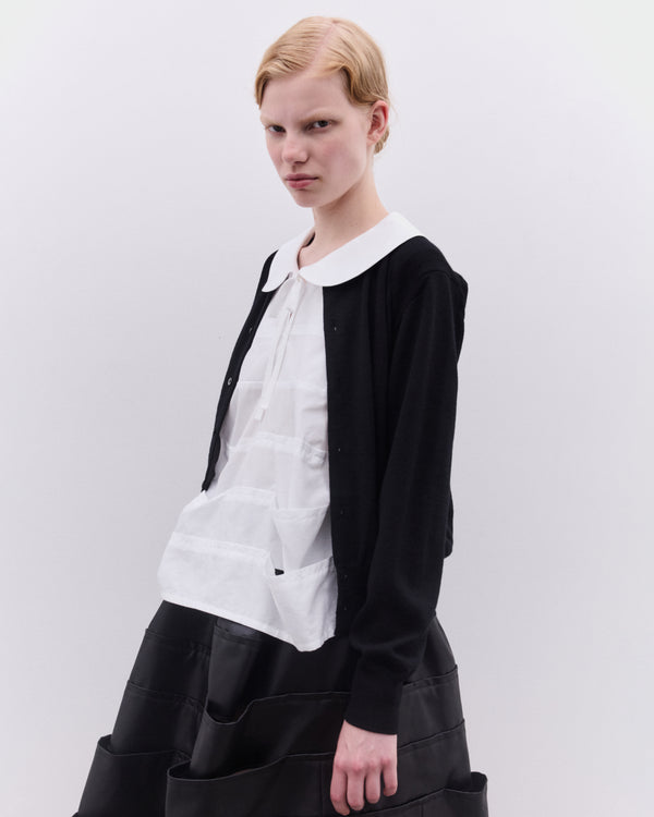 Tao - Women’s Round Neck Cardigan - (Black)