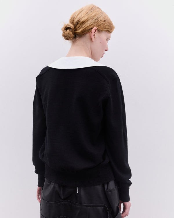 Tao - Women’s Round Neck Cardigan - (Black)