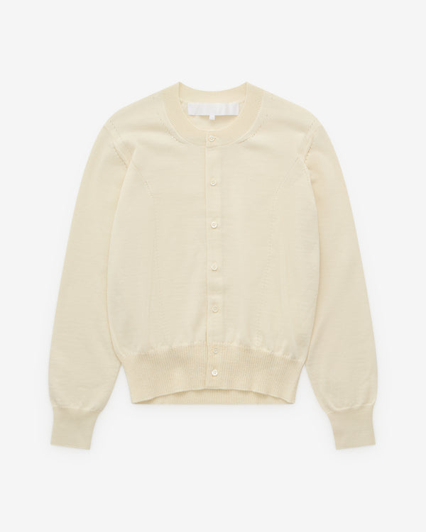 Tao - Women’s Round Neck Cardigan - (Off White)