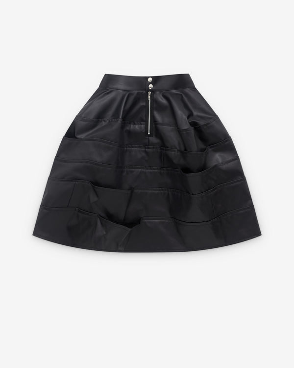 Tao - Women’s Vinyl Tiered Skirt - (Black)