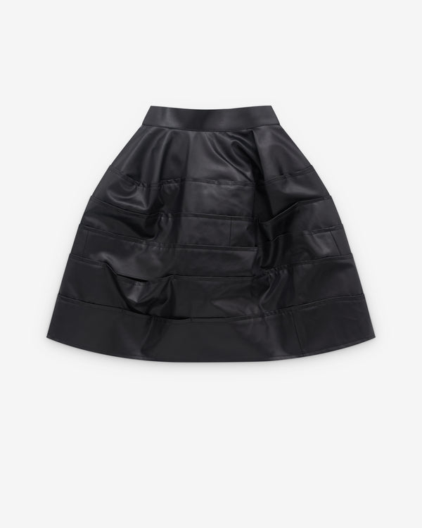 Tao - Women’s Vinyl Tiered Skirt - (Black)