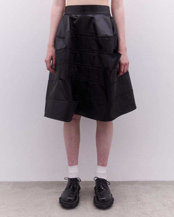 Tao - Women’s Vinyl Tiered Skirt - (Black)