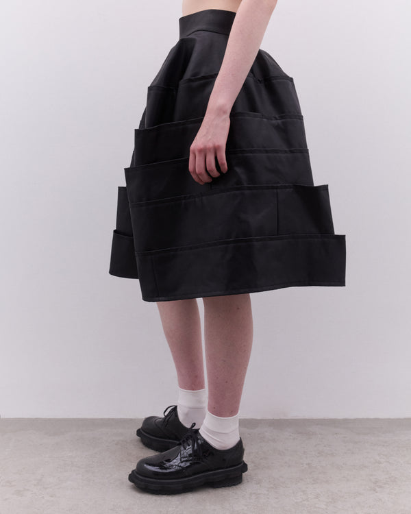 Tao - Women’s Vinyl Tiered Skirt - (Black)