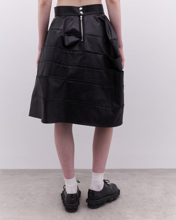 Tao - Women’s Vinyl Tiered Skirt - (Black)