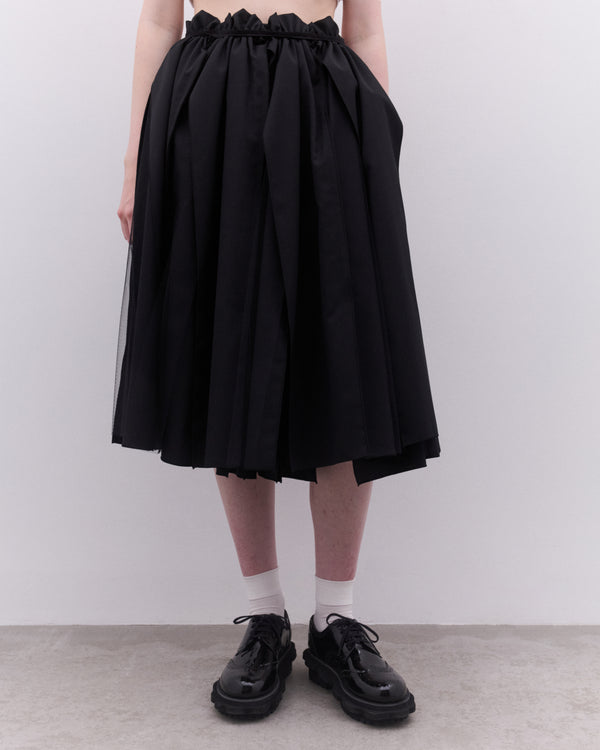 Tao - Women’s Netted Overlay Skirt - (Black)