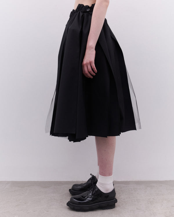 Tao - Women’s Netted Overlay Skirt - (Black)