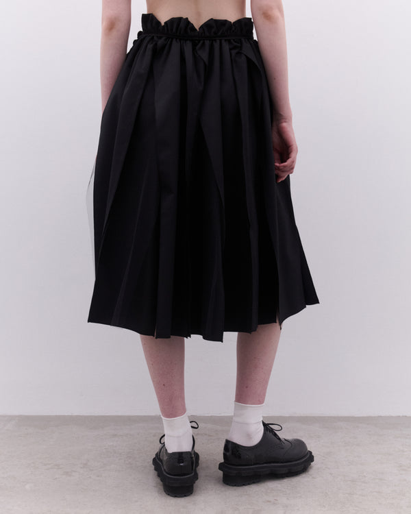 Tao - Women’s Netted Overlay Skirt - (Black)