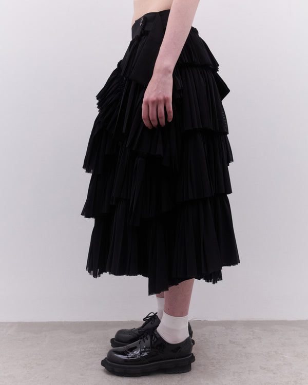 Tao - Women’s Tulle Ruffle Skirt - (Black)