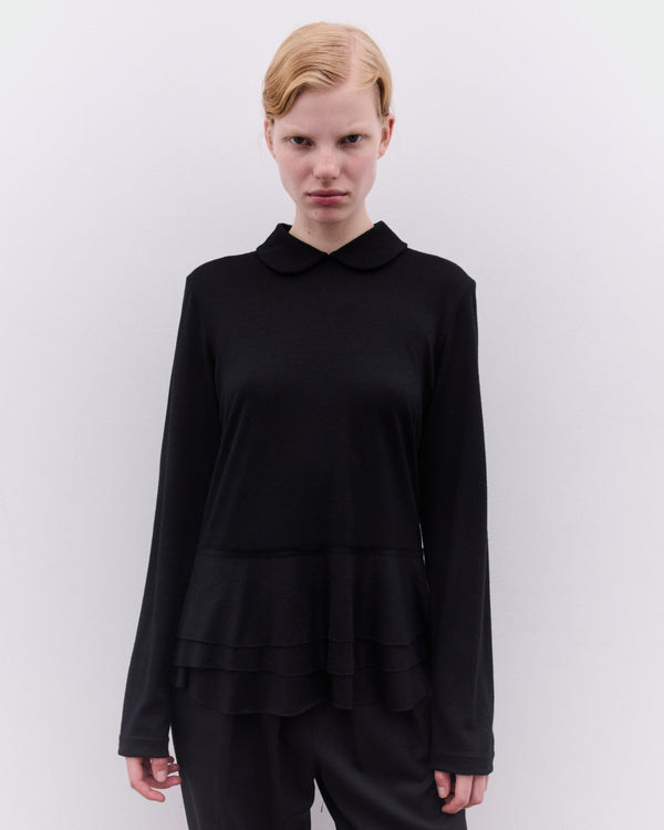 Tao - Women’s Peplum Hem Sweater - (Black)