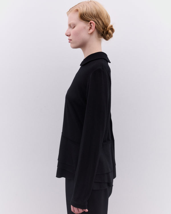 Tao - Women’s Peplum Hem Sweater - (Black)