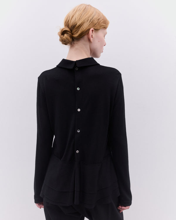Tao - Women’s Peplum Hem Sweater - (Black)