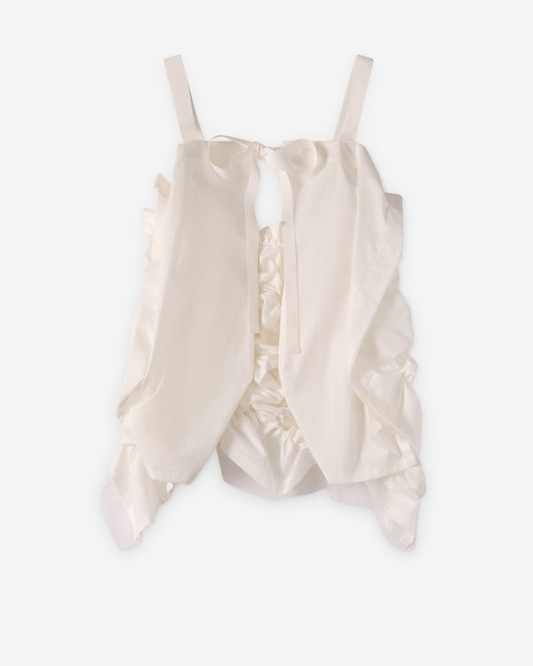 Tao - Women's Ruffle Corset Top - (White)