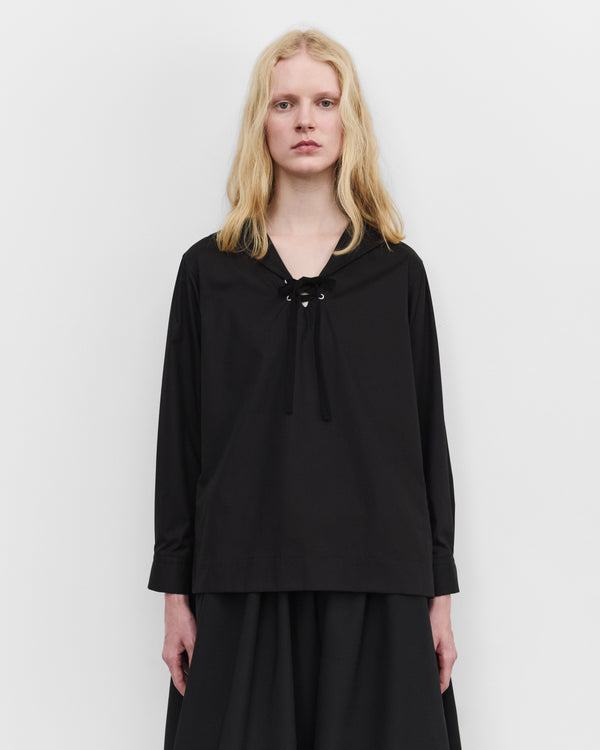 Tao - Women's Sailor Collar Shirt - (Black)