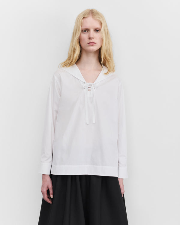 Tao - Women's Sailor Collar Shirt - (White)