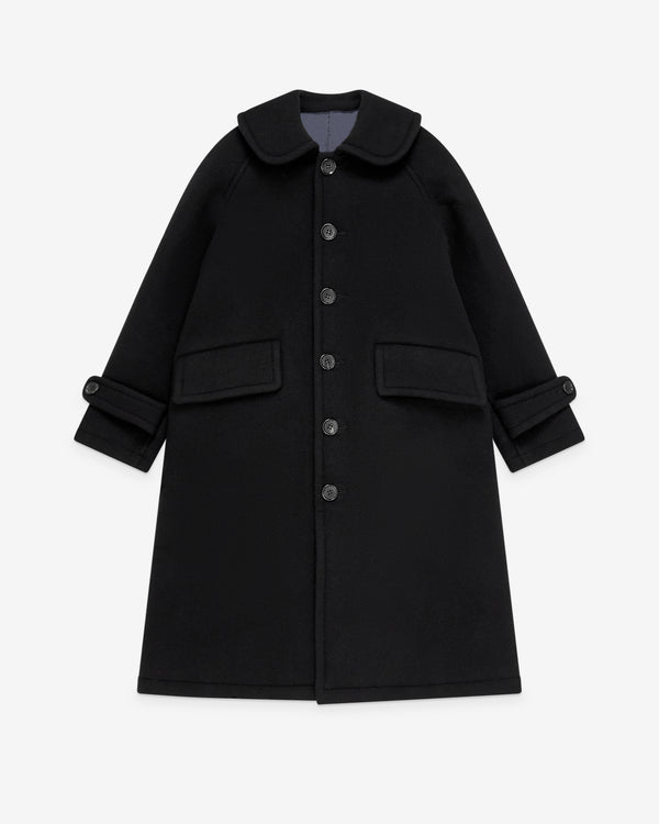 Tao - Women's Belted Peter Pan Collar Coat - (Black)