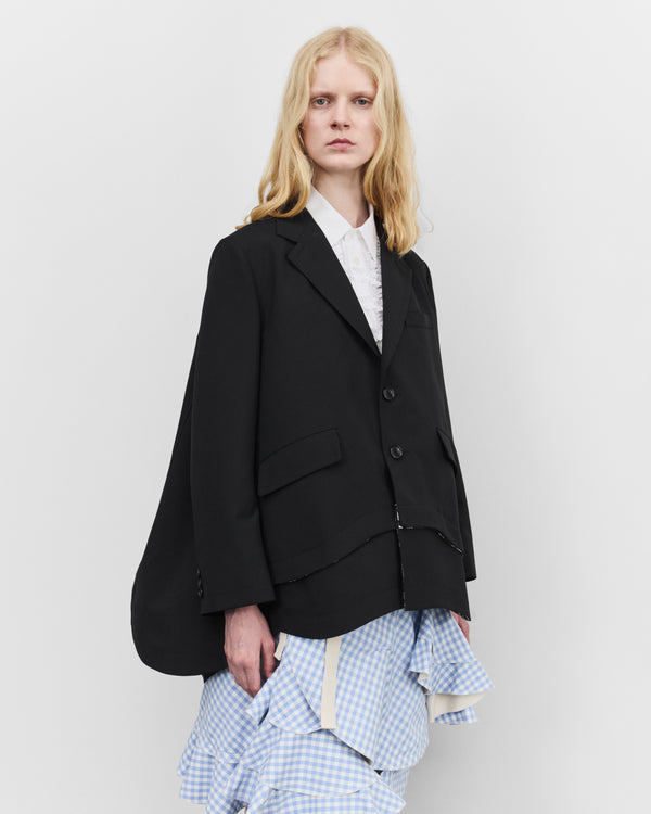 Tao - Women's Double Layer Blazer - (Black)