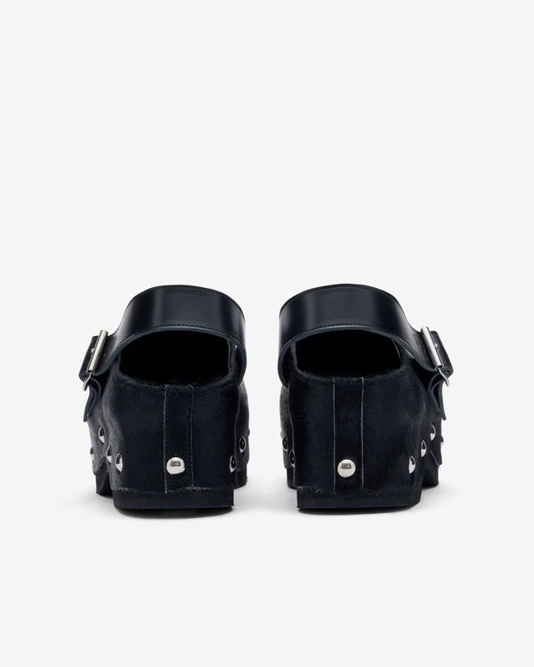 Tao - Women's Calf Hair Sandals - (Dark Navy)