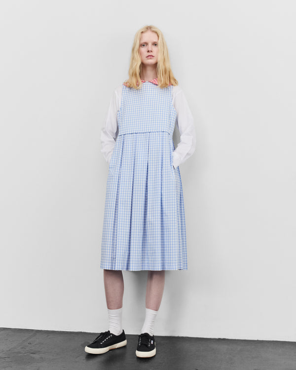 Tao - Women's Gingham Dress - (Blue/White)