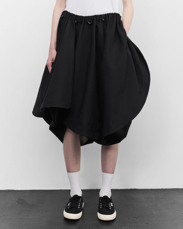 Tao - Women's  Asymmetric Gathered Skirt - (Black)