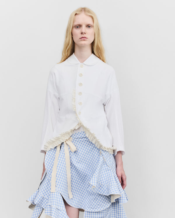 Tao - Women's Peter Pan Collar Jacket - (White)