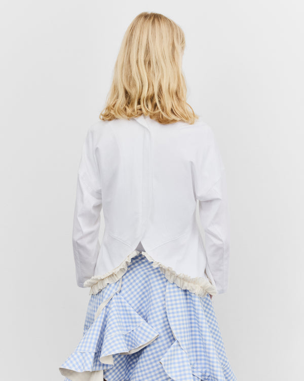 Tao - Women's Peter Pan Collar Jacket - (White)