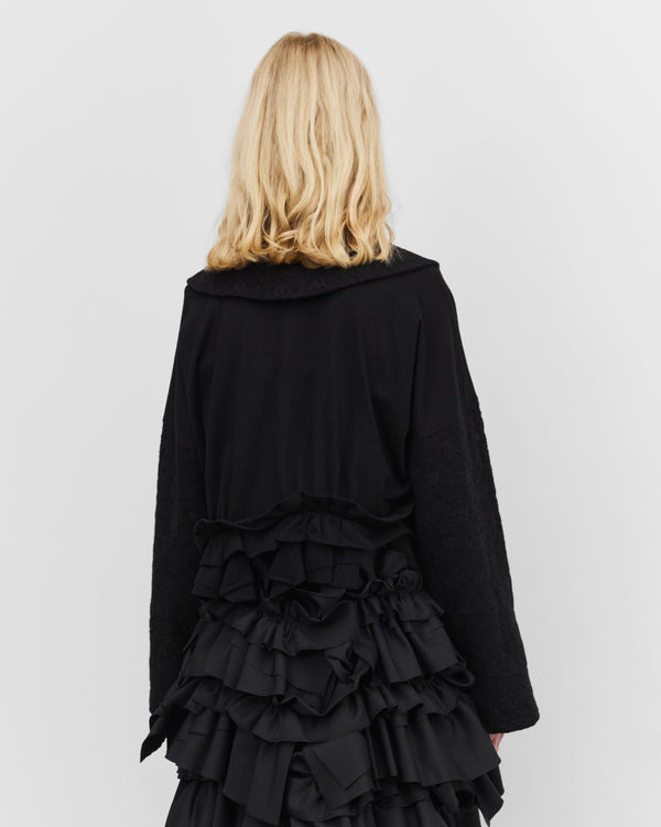 Tao - Women's Peter Pan Collar Cardigan - (Black)
