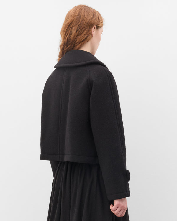 Tao - Women's Wool Peter Pan Collar Jacket - (Black)