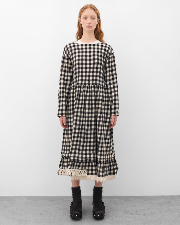 Tao - Women's Wool Gingham Dress - (Black/White)